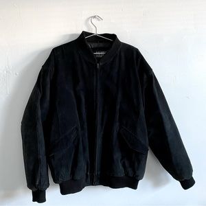 Brand ~ Goldway , a black suede leather jacket in a size XL